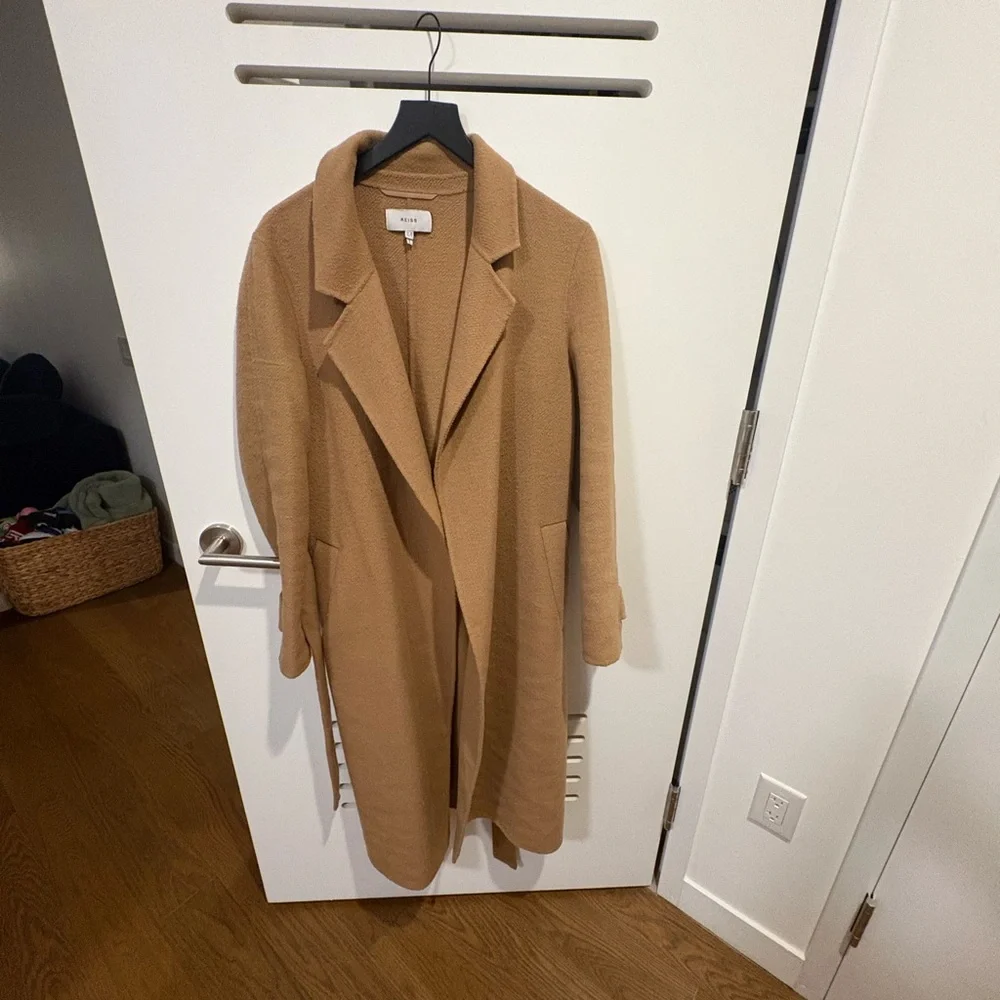 Reiss Camel Belted Trench Coat - Picture 6 of 8